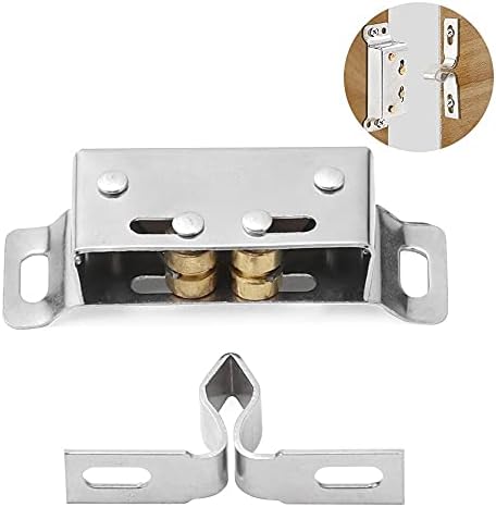 Smljlq 2pcs aço inoxidável Catch rolante armário de armário para armário de armário de armário de cozinha com parafusos