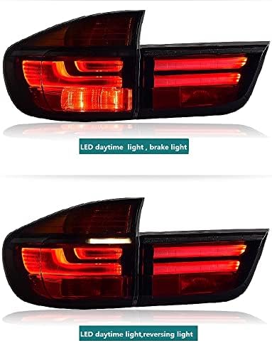 Montagem da traseira LED ajuste para 2007-2013 BMW x5 e70 led de luz traseira drl （fumaça）