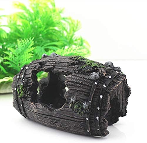 Tanzhifeiyue 2 peças tanque de peixes decoração de caverna de cano quebrado decoração de aquário tanque de peixes resina quebrada ornamento de caverna decoração de paisagismo para camarão de peixe escondendo aquário