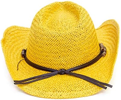 Old Pedraw Straw Cowboy Cowgirl Hat for Men Mulheres largo Sun Hat Style Western Style