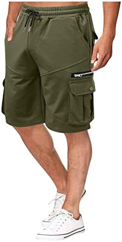 Dudubaby masculino casual shorts de verão solto calças casuais de cinco pontos com zíper de vários bolsos de bola de bochechas masculinas