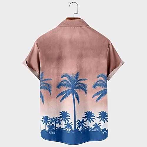 Xxbr camisas havaianas, 2022 Button de manga curta de verão camisetas de árvore tropical de árvore tropical Tops de praia casual
