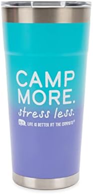 A Camco Life é melhor no copo de 20 onças de acampamento | Apresenta retenção superior de calor e gelo, feita de aço