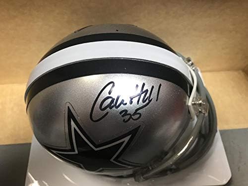 Calvin Hill Dallas Cowboys assinou autografado Riddell Mini capacete PSA Z69756