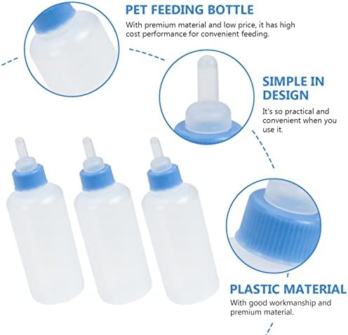 Angueradamente 3pcs Pet Bottle Garday Pequeno Bursert Burser Botttens de enfermagem garrafa de alimentação de animais pequenos alimentadores