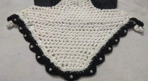 Avani Creations Designer Horse Horse Ear Net Crochet com pérolas