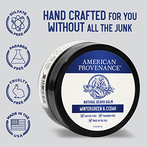 American Provenide Premium Natural Barba e Busache Bálsamo para homens com manteiga de karité, óleo de jojoba, óleo de argan - bálsamo