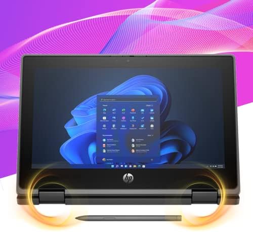 HP 2022 11,6 Pro x360 Fortis G11 Laptop 2-em-1 de Toque 2-1, processador Intel Pentium N6000, RAM de 8 GB, 128 GB de PCIE SSD, Intel UHD Gráficos, Webcam 720p, HDMI, Stylus Pen, Win 11 Pro, Black