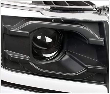 ZMAUTOPTS LED TUBE projetor de faróis pretos faróis com 6,25 DRL branco compatível com 2007-2013 Chevy Silverado