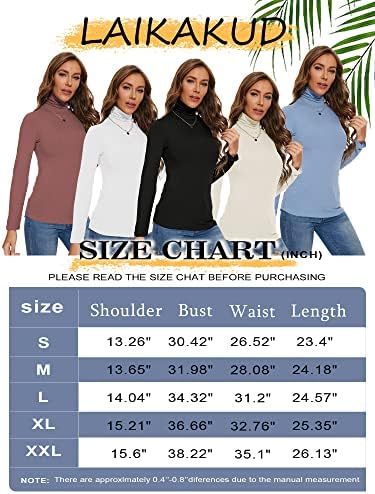 Mulheres de Laikakud Mock Turtleneck Slave Slave Pullover Alto pescoço de camiseta sub -camiseta camisetas térmicas