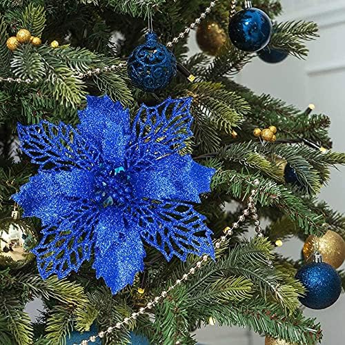 V3991d Decorações de Natal Flores de Natal Decoram as grinaldas de Natal da árvore de Natal Caixas de presente e interior