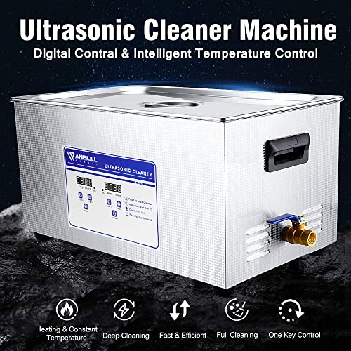 Anbull 30l Professional Máquina de limpeza ultrassônica profissional com 304 Antecedor de aço inoxidável e timer digital