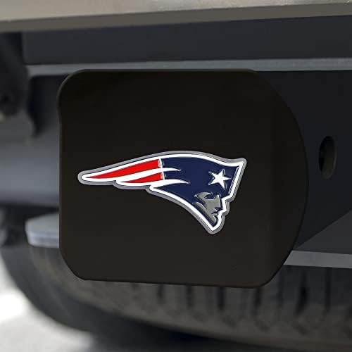Fanmats 22586 New England Patriots Black Metal Hitch Tampa - Emblema de cor 3D