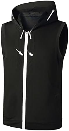 Camisas de treino masculinas do Xiloccer Men sem mangas camisa de tampas de tampas, designer de camisa com capuz mass