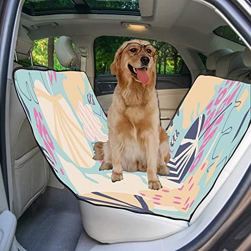 Tampa de assento de cão enevotx colorido e criativo design de impressão no assento do carro para cães impermeável à