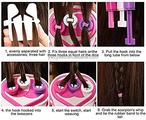 Star Dream Girls Braid Hair Braid, dispositivo automático de trança de cabelo, cabelo comprido para meninas iniciantes, ferramenta de