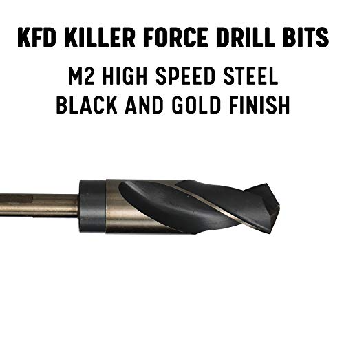 Drill America - KFDRSD3/8X27/64 27/64 Reduzido haste de alta velocidade de aço preto e broca kfd de ouro com haste
