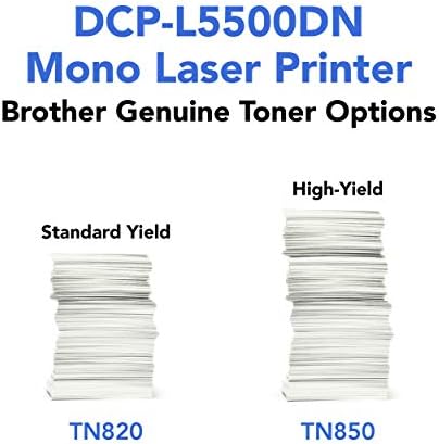 Impressora a laser monocromática do irmão, impressora e copiadora multifuncional, DCP-L5500DN, conectividade de rede flexível,