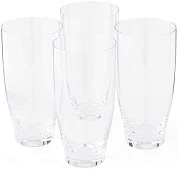 NAMBE Vie Highball Glasses | Cocktails de 16 onças de altura para água potável, suco e outras bebidas | Conjunto de