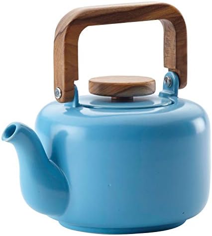 Bonjour Ceramic Coffee and Tea Ceramic Ceramic Bule com Infuser, Aqua