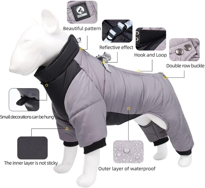 Casaco de cachorro jackets de cachorrinho de inverno para cães grandes de cães grandes roupas de gato de roupas de gato com coleira