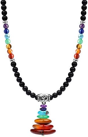 Middlux Jóias de chakra multiuso para mulheres/homens, colares e pulseiras, meditação, calma, itens de alívio de ansiedade