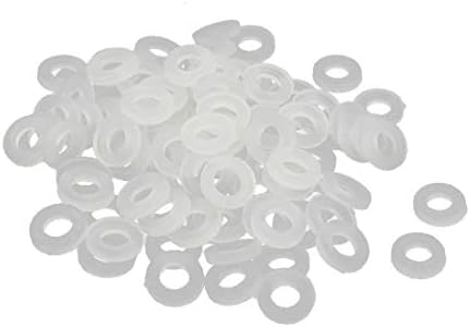 X-dree m2.5 x 5mm x 1mm lavadoras de nylon de nylon gaxas fixador 100pcs (m2,5 x 5 mm x 1 mm ARANDELAS PLANAS DE NYLON Separadores