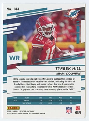 2022 Panini Prestige 144 Tyreek Hill NM-MT Miami Dolphins Football