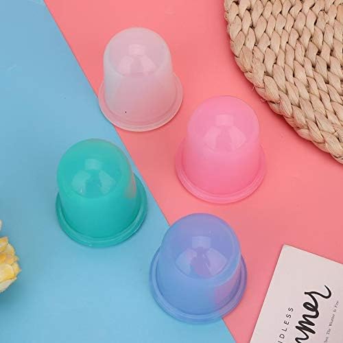4 cores de silicone gel vácuo massageador facial cupping xícara beleza de beleza levantamento de saúde