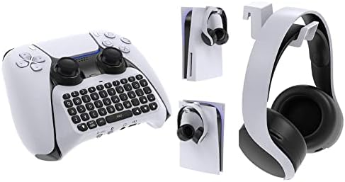 Klipddasse Mini Chatpad Message Game Controller Teclado do Teclado para PS5, fone de ouvido para jogos para PS5