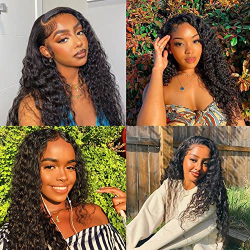 Water Wave Human Hair Wigs pré -arrancados com cabelos bebês 13x4 HD Lace Front Wigs para mulheres negras molhadas