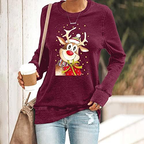 Camisas de Natal feias ocidentais femininas camiseta gráfica