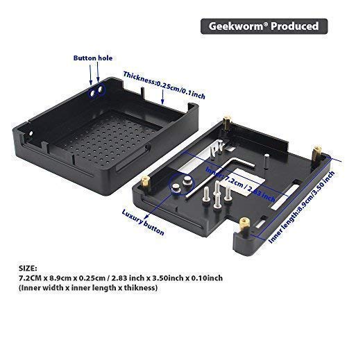 Caixa CNC de liga de alumínio geekworm para LattePanda V1.0 / Geekworm Enclose com copo Super mudo kit de ventilador