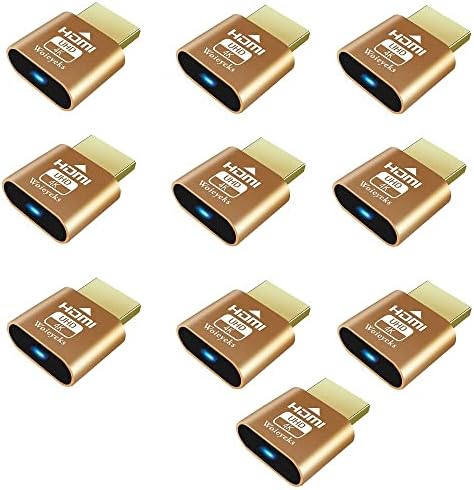 Woieyeks 4k HDMI Plug dummy, adaptador de exibição virtual, emulador de exibição virtual de fantasma sem cabeça para Ethereum eth zec