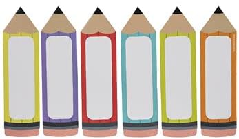 Sala de aula de abastecimento de lápis em branco Boletim Bulletin Board Accents - 36 peças - 6 x 6 polegadas