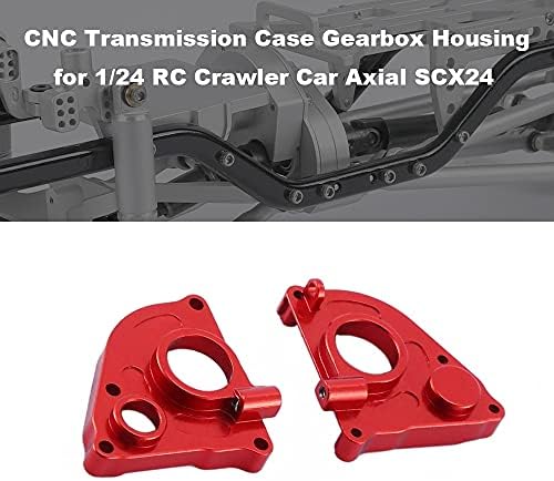 Caixa de transmissão de alumínio RZXYLRC Habitação da caixa de engrenagens para axial SCX24 1/24 Atualizações de carros de crawler