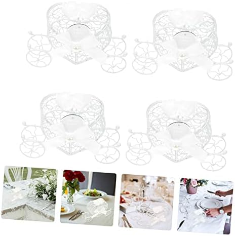 Caixa Zerodeko 4pcs e para Creative European Gifts Decors Party Party Chocolate Bow Chocolate com casamento Favorias de ferro