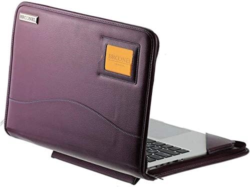 Broonel - Série de contorno - Caso de proteção de couro pesado roxo - compatível com asus vivobook flip 14 tm420 14 laptop