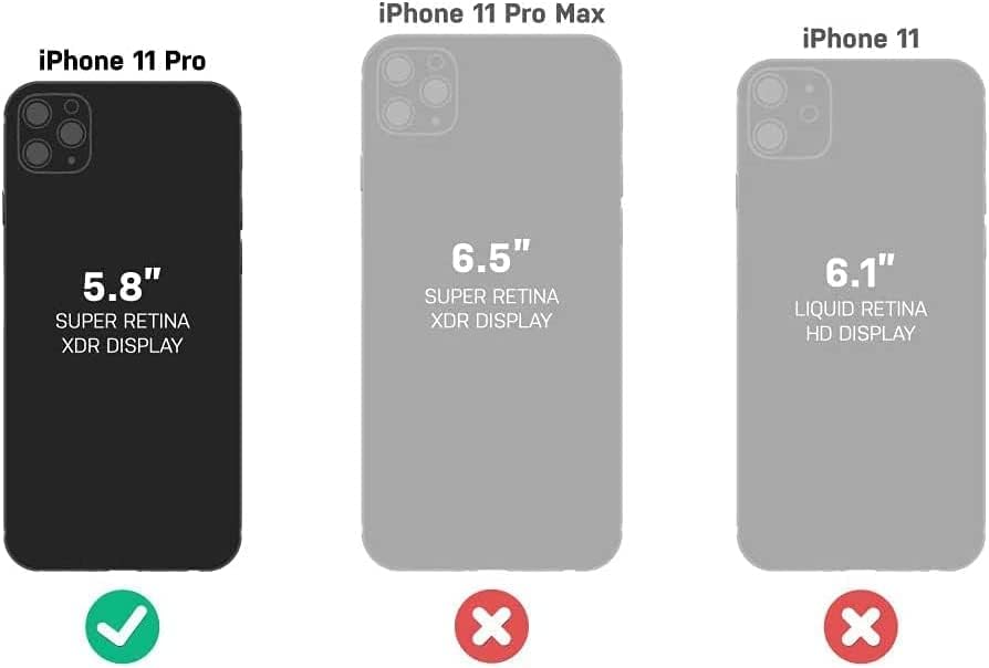 Loqupe para iPhone 11 Pro Case 5,8 polegadas, [à prova de choque] [Dropproof] [não deslizamento] [Protetor de tela de vidro temperado