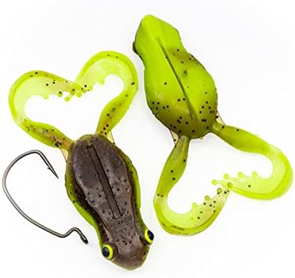 ChaseBaits FX65-01 Flexi-FROG 2.5 Chartreuse de abóbora verde.