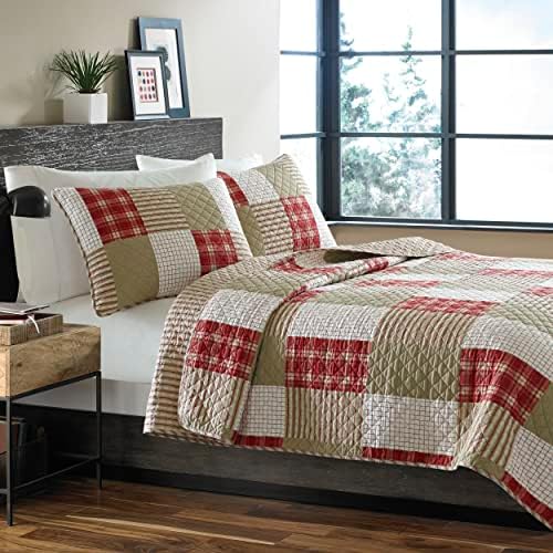 Eddie Bauer - Conjunto de Quilt King, cama de algodão reversível com shams combinando, decoração para todas as estações