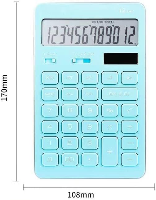 Calculadora da calculadora xwwdp Aprendizagem Calculadora do Escritório de Contabilidade Financeira Solar duplo Power Solar de 12 dígitos Calculadora (cor: a, tamanho