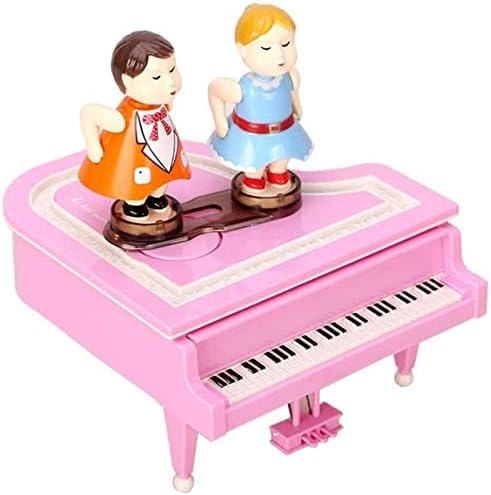 Alremo Huangxing - Decoração de casa Plástico Piano Rotário Modelo de Música Caixa de Música Caixa de Música Piano Crafts