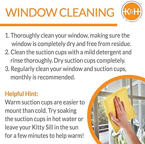 K&H Products Pet Deluxe EZ Mount Kitty Sill Janela Cama de gato, rede de janela de gato, poleiro de janela de gato