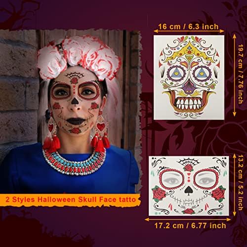 Dia das Bruxas de Halloween dos mortos Véu mexicano Banda da cabeça Coroa Luvas esqueleto