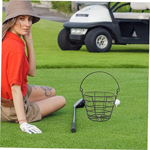 Inoomp 1pc cesto de golfe masculino gofts cesto de cesto ao ar livre cestas de armazenamento de metal range cestas de cesto de golfe de metal para homens bolas de contêiner golfs cesto bolas de cesto bola de golfe bola de arame