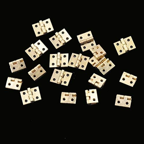 20pcs portas de armário dobradiças de latão mini dobradiça pequena jóias decorativas jóias caixas de madeira acessórios 8mm10mm