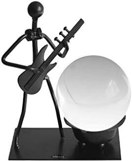 Bola de cristal transparente com guitarra de metal Play Figure Base Hand Stand Display - Crystal Photography Ball Sphere Gazing