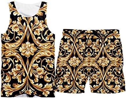 Fulbhprint 3d impressão dourada de luxo de luxo Royal Barroce Hoodies Jaqueta de traje de traje de massa do macacão Men