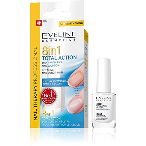 Eveline Cosmetics Total Action 8 em 1 Tratamento e Condicionador de Unhas Intensivas